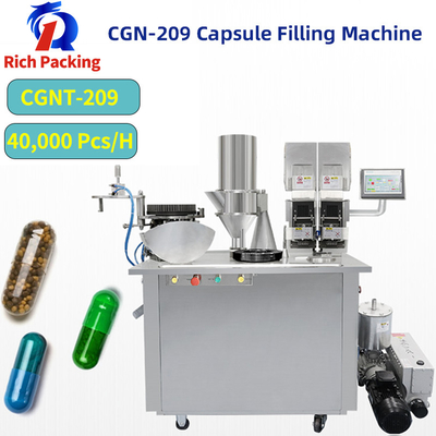 Máquina de enchimento de cápsulas farmacêutica semiautomática de carga dupla CGNT 209