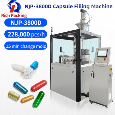 Máquina de llenado de cápsulas NJP-3800C farmacéutica completamente automática