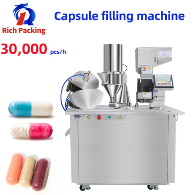 Máquina semiautomática de enchimento de cápsulas de gelatina dura em pó farmacêutico