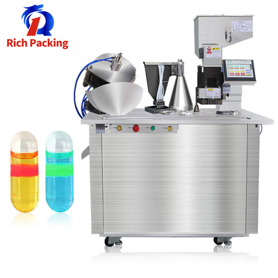 Máquina de enchimento de cápsulas farmacêutica automática para óleo líquido