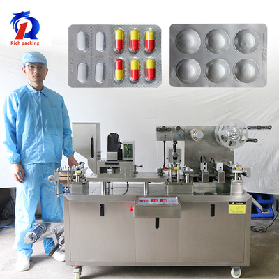 Máquina de embalar blister para pílulas cápsulas placas alumínio pvc