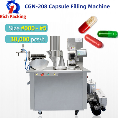 Máquina semiautomática de enchimento de cápsulas de gel de gelatina dura com alta eficiência