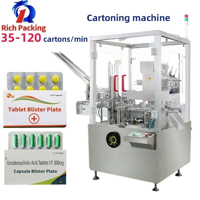Máquina automática de encartuchamento de alta velocidade para embalagens ou caixas farmacêuticas